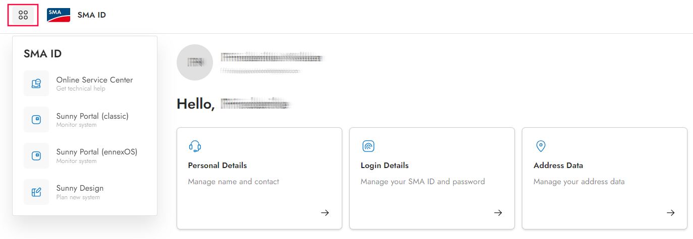SMA ID - Navigate to a specific SMA application